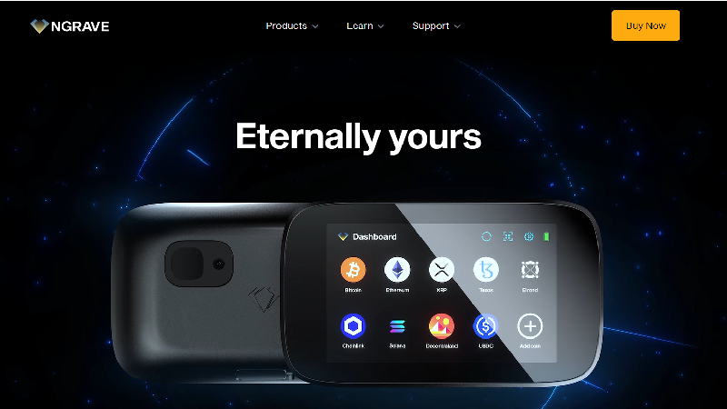 Ngrave анонимен крипто портфейл с no-KYC.
