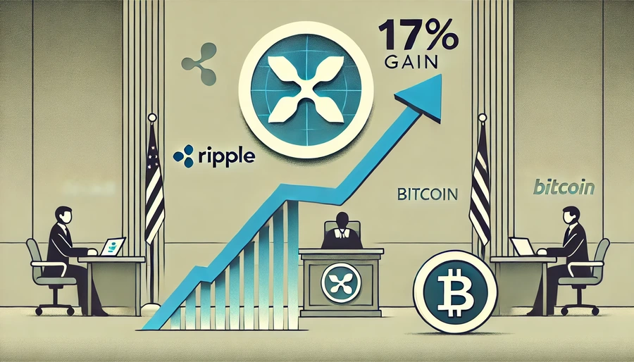 Изпреварвайки печалбите на биткойн, XRP поскъпва със 17%, тъй като делото между Ripple и SEC се затваря