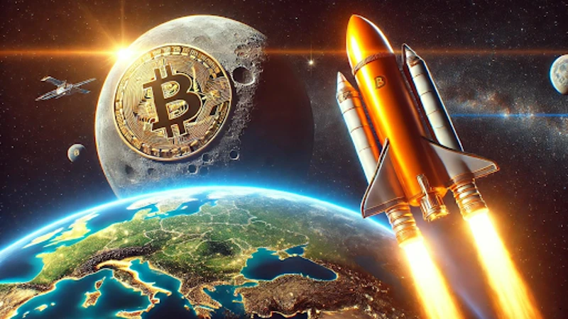 Биткойн, достигайки нови висоти в космоса